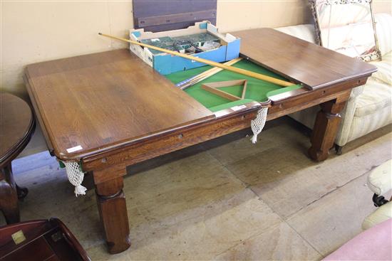 Oak billiard/dining  table(-)